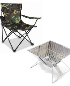 MINI BBQ STAND AND CAMPING CHAIR - COMBO LARGE