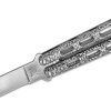Bear & Son BC113 Butterfly Knife Silver Vein