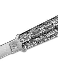 Bear & Son BC113 Butterfly Knife Silver Vein