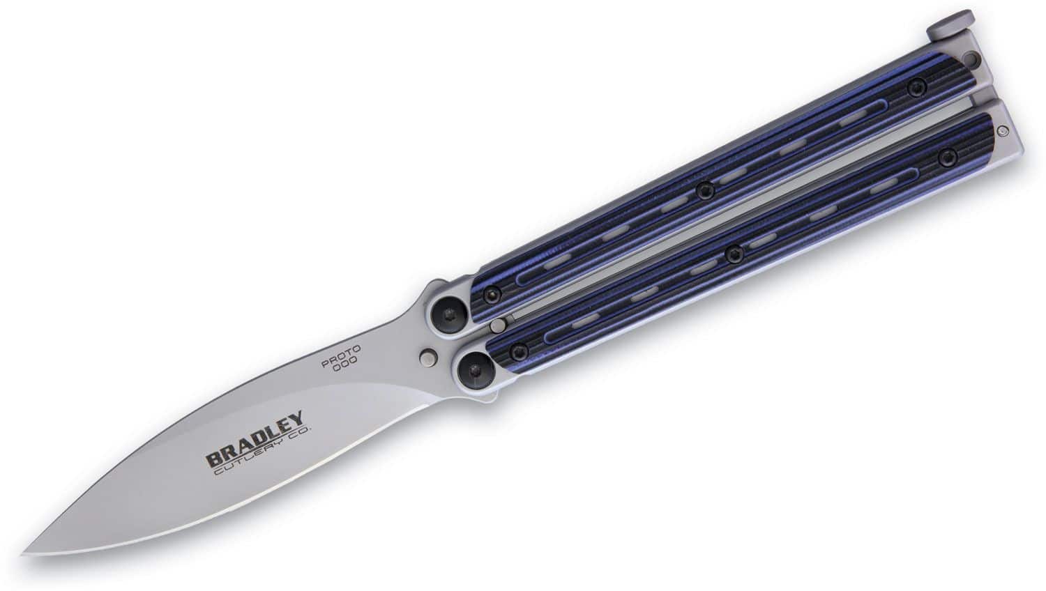 BCC905.jpg Kimura BCC905 Butterfly Balisong Blue/Black G10 Handle