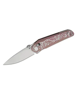 BESTECH BT2206D Mothus Folding Knife - Patterned Purple/Silver Titanium