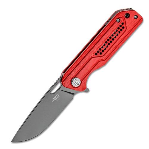 BG35C-2.jpg Bestech Circuit D2 Red Milled Contoured G10 Handle - BG35C-2