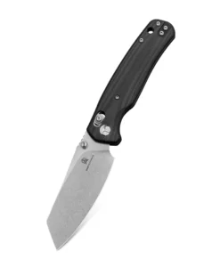 Bestechman Stonewash G10 Black Folding Knife 10Cr15MoV – BMK06I