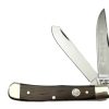 BOKER CLASSIC BO112525 TRAPPER ROSEWOOD NON LOCKING FOLDER KNIFE SATIN BLADES 01