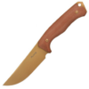 RUIKE F186-MN Fixed Blade Knife Gold Blade Brown Handle