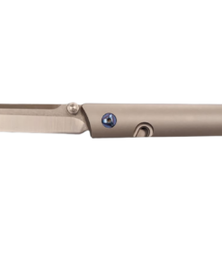 FAS7-24 POCKET KNIFE FOLDING THIN GREY HANDLE , BLUE SCREWS
