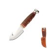 K-BAR1234 Hunter Guthook w/Leather Sheath