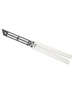 Squid Industries Triton V2 Inked Silver Trainer Butterfly Knife Blunt Edge