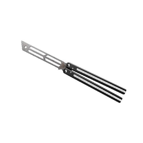 New-Project-2023-04-18T105145.109.jpg Squid Industries Triton V2 Black Dual Toned Trainer Butterfly Knife Blunt Edge