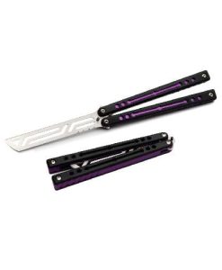 Squid Industries Nautilus Purple Butterfly Knife