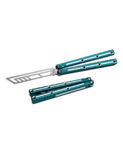 Squid Industries Krake Raken V3 Teal Dual Tone Trainer Butterfly Knife Blunt Edge