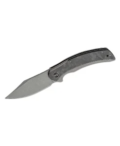 We Knife Snick Titanium Handle Gray/Black With Inlay – WE19022F-2