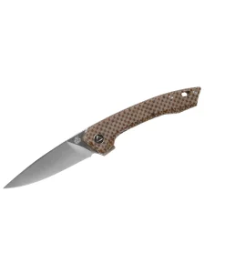 QSP Leopard Linen Micarta Handle Folding Knife – QS135-D
