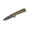 QSP Hawk Brass Handle Black Blade Folding Knife – QS131-L