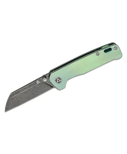 QSP QS130-Y Penguin Green Titanium Handle Folding Knife