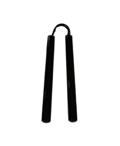 WOODEN STRING ROUND CHAKU 12"  BLACK -C109B