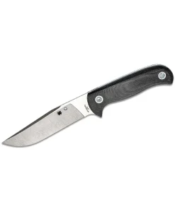 Spyderco Bradley Bowie G-10 Black Plain EDC Fixed Blade – FB33GP