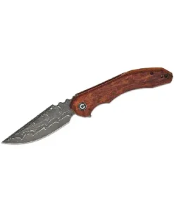 CIVIVI Bluetick Guibourtia Wood Handle Damascus Blade – C23050-DS1