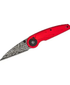 CIVIVI Starflare Red Aluminum Handle Damascus Blade - C23052-DS1