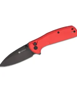 SENCUT ArcBlast Red Aluminum Handle Black 9Cr18MoV Blade - S22043B-4