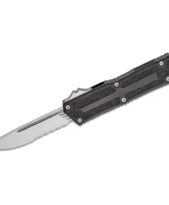 Microtech Scarab® II S/E Gen III Stonewash Partial Serrated - 1278-11