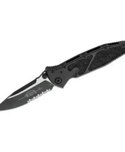Microtech Socom Elite S/E-M Black Tactical Partial Serrated - 160-2T