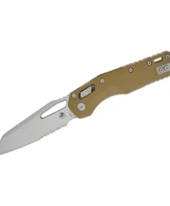 Microtech MSI® S/E Fluted G-10 OD Green Stonewash Partial Serrated - 210-11FLGTOD