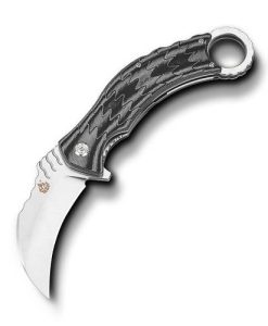 QSP QS120-E Eagle D2 Blade Black/Grey G10 Handle
