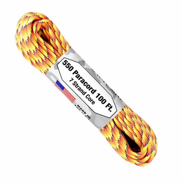 at-p70-sunset.jpg AT-P70-Sunset 550 Paracord 100ft 7 Strand Core Sunset