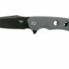 BESTECH BG33C-2 Grey Handle Black Blade Folding Knife