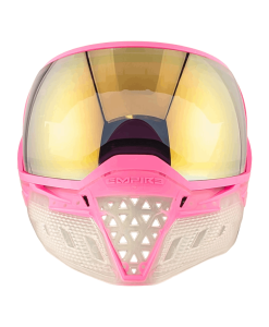 Empire EVS Goggle System – Crystal Clear/Pink with Gold Mirror Lens | Premium Paintball Vision