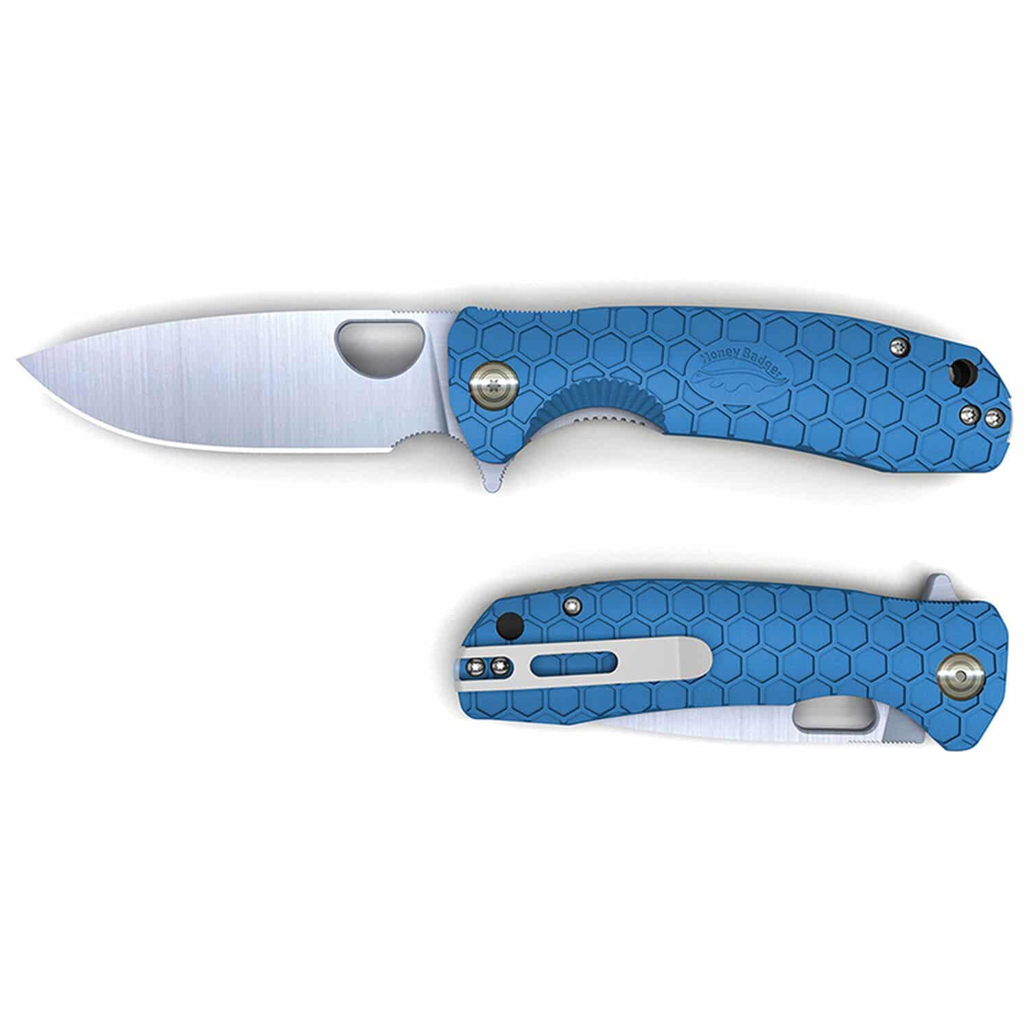 hb1064.jpg Honey Badger HB1064 Blue Flipper Knife