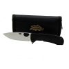 Honey Badger HB1284 D2 Black Folding Knife with Zipper Pouch