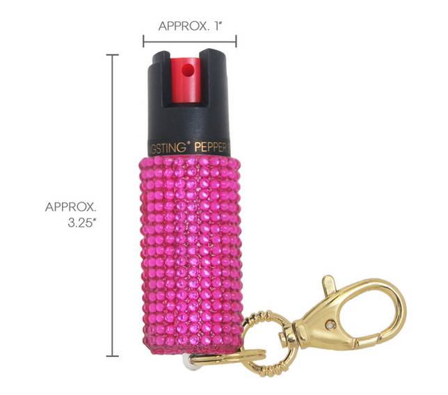 image-2.jpg PNKG BLINGSTING PINK W/GOLD CHAIN -1/2 OZ PEPPER SPRAY BS2 PNKG