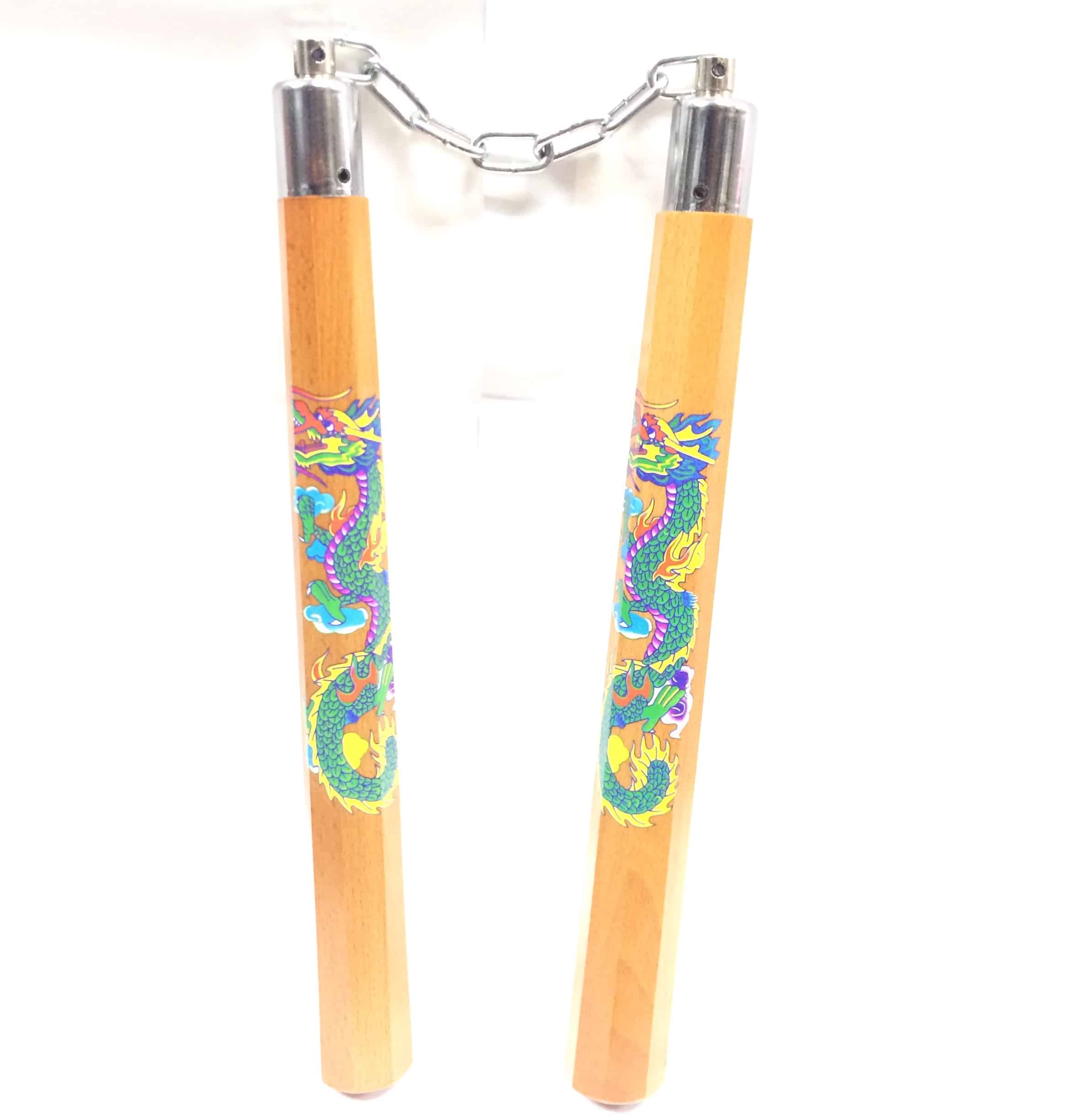 nun-wd.jpg Nunchaku Chain 12inches Wood Dragon