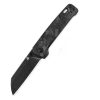 QSP QS130-U Penguin Black G10/Shredded CF Handle Folding Knife