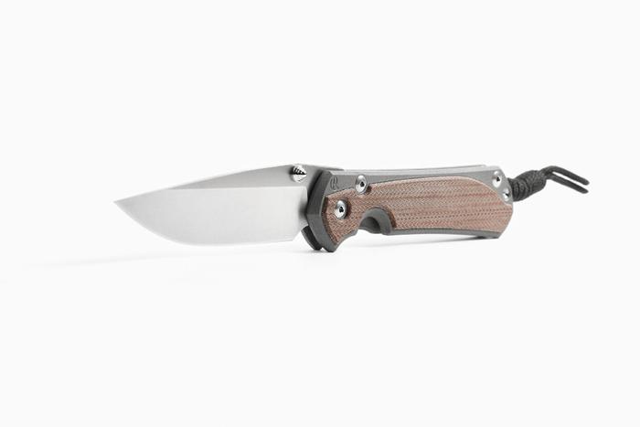 s31-1212.jpg Chris Reeve S31-1212 Small Sebenza 31 Inlay Micarta Canvas Natural Drop Point