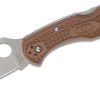 Spyderco C11FPBN Delica 4 Flat Ground Brown FRN Handle