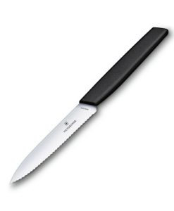 Victorinox Swiss Modern Paring Knife Serrated Black-10cm
