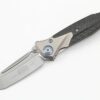 SOCOM Bravo Mini TE Titanium Handle Bead Blast Standard Blue Ti Pivot Collar Carbon Fiber Scales - 261M-7CFTI