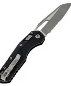 Microtech Msi S/E Tri-Grip Injection Molded Black Apocalyptic Part Serrated - 210T-11APPMBK