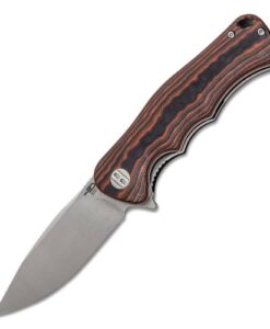 BESTECH Bobcat Black/Red G10 Handle - BG22C-1