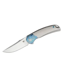 BESTECH BT2111D Supernova Flipper Knife - Gray Titanium, ZircuTi Bolster