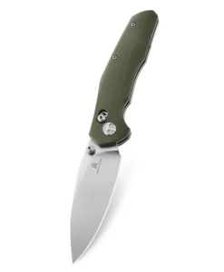 Bestechman Ronan Satin G10 OD Green Folding Knife – 14C28N – BMK02B