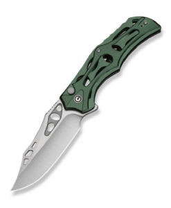 CIVIVI Biophase Flipper & Button Lock Knife Green Aluminum Handle C23083-1