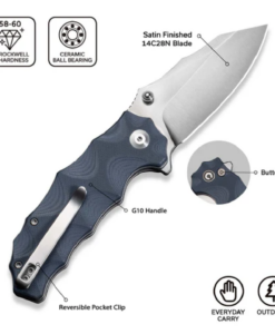 Civivi Natterjack Flipper & Button Lock Knife G10 Handle C24028-3