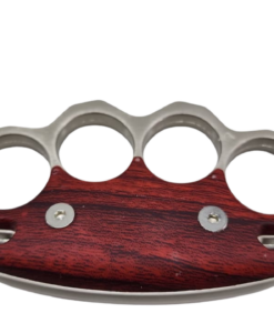 FAS7-1 KNUCKLE DUSTER SILVER WITH WOODEN TYPE GRIP