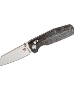 Bestech BG43A-1 Slasher Folding Knife – Black Canvas Micarta