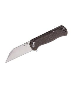 QSP QS149-C1 Swordfish-Button Lock 14C28N Stonewashed Dark Brown Micarta