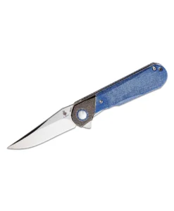 KIZER V3614C2 COMET KNIFE BRASS MICARTA BLUE- V3614C2